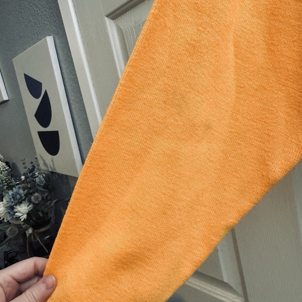 Vtg 80s 90s Obermeyer Womens Small Wool Knit Ski-T‎ Turtleneck Sweater Orange - Picture 5 of 10